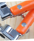 Close-up of the locking mechanism on the Rock Solid Carpenter Scribing Divider And Adjustable Woodworking Measuring Tool.