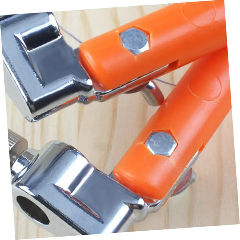 Close-up of the locking mechanism on the Rock Solid Carpenter Scribing Divider And Adjustable Woodworking Measuring Tool.