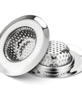 No Fuss Solid Stainless Steel Bathtub Drain Strainer And Hair Catcher Filter Basket For Bathroom Sink Drain Plug pack of two.