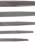 5 Pc Straight Fluted Screw Extractor Set For Yanking Out Stuck Or Broken Screws And Studs With Left Hand Drill Bit Included
