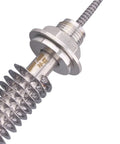 220V Electric Finned Air Heater Element M18 Thread Cartridge Radiator close-up of stainless steel coil and threaded end.