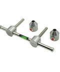 SUS304 Heavy Duty Stainless Steel Two Hole Pin With Push Button Quick Lock For Pipe Alignment and Rigging Work, 256x102x41mm.