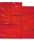 Red Urethane Texture Mat 24x24 Ashlar Stone Pattern for Concrete Finishing Flexible Floppy Mat Pro Grade Contractor Tool