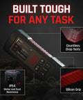 Dual Laser Distance Meter With Angle Sensor For Precision Measuring Up To 80M Captures Left Right And Total Distances In One Shot rugged IP54 housing with silicon grip