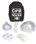 Adult And Infant CPR Mask Kit With Dual Valves, Gloves And Alcohol Prep Pads, All In One First Aid Rescue Kit In Tactical Black
