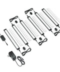 Six Pack 12 Inch Black Smart Dimmable LED Under Cabinet Lights Kit With Alexa And Google Compatibility Warm White 3000K Easy Setup