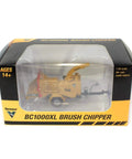 Vermeer BC1000XL Wood Chipper Scale Model 1/50 Die Cast VMR003 in display box with clear view of dual rear wheels