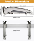 No Hassle Heavy Duty 180 Degree Lateral Hinge Set For Cabinets And Wardrobes dimensions displayed on a white background.