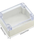 ABS Plastic Junction Box Built Tough Waterproof IP65 Dustproof Electrical Enclosure With Clear PC Cover Project Box Grey Dimensions 4.53 By 3.54 By 2.16 Inch