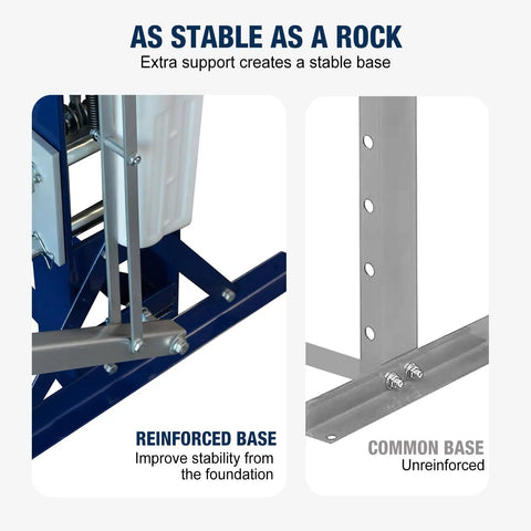 Reinforced base of 20 Ton H Frame Hydraulic Garage Shop Press With Hand Pump Foot Pedal providing stability and support.