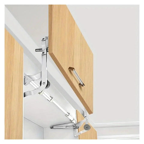 Folding Lift Cabinet Bracket With Pneumatic Buffer Adjustable 24 to 36 Inches Width Smooth Folding Motion for Cabinet Lids