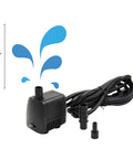 Compact Submersible Water Pump For Fountains Ponds And Birdbaths 119 GPH 40 Inch Lift Quiet Operation shown with 40" lift illustration