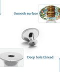 Vintage Aloha Tiki Pattern Cabinet Knobs 2 Pack Round Stainless Steel Drawer Pulls with smooth surface and deep hole thread