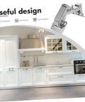 Close-up of two Operitacx concealed door hinges, heavy-duty silver metal hardware for fire doors