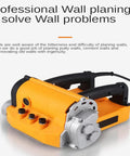 Pro Grade Electric Wall Planer With Hella Smooth Action And Beast Mode Torque For Quick Drywall Scraping Plaster Removal And Variable Speed Wall Reno Gear, showing yellow design with dual handles.