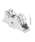 Groove Wheel V Shaped Detachable Track Gate Wheels With Double Bearing Caster And Bracket Made Of 45 Steel Heavy Duty