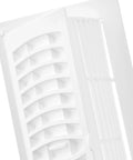 Pop Up Floor Register 4 By 10 Inch White Pack Of Five With Air Deflector, High Impact Polystyrene Construction, Rust Proof And Scratch Resistant