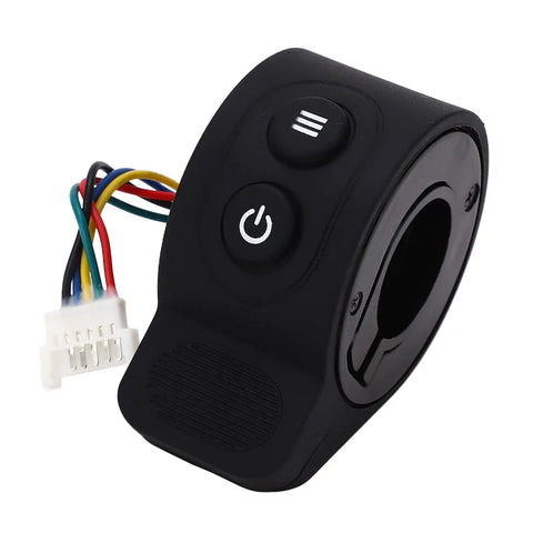 Thumb Throttle Accelerator For Electric Scooters, Snap-On Finger Control With ABS Gel Grip And Convex Stripes, Black