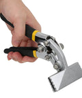 Metal Sheet Bending Seaming Pliers, 80mm Clamp, Bent Iron Pliers with Non Slip Ergonomic Handle for Seamers, hand view