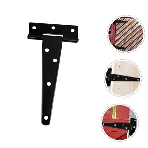 8 Pack 5 Inch Black Painted Galvanized T Shaped Weld On Hinges For Interior Doors Barn Doors And Screen Replacement Hardware Heavy Duty Door Cabinet Hinge Set