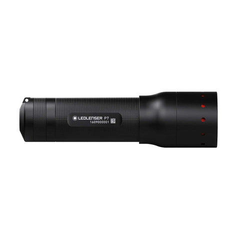 Rugged Aluminum Flashlight With 450 Lumens And Flood To Spot Focus Built For Pocket EDC And Outdoor Adventures shown sideways