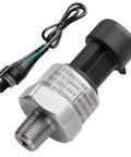 0 To 150 Psi Fuel Oil Pressure Transducer Sensor With One Eighth Inch NPT Thread And Harness Kit, Stainless Steel Body, 5 To 16V Input
