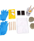 Sweet Kick Ass DIY Painting Set includes blue gloves, mini rollers, sponge blocks, cups, sticks, dust cover, and tray.