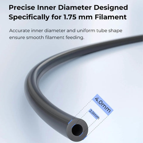 Ultra Smooth PTFE Tube 1M Bowden Upgrade For Ender 3 Series 3D Printers 2Mm ID 1.75Mm Filament Heat Resistant High Lubrication