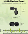 Fifteen Pcs Drip Irrigation Fittings For Half Inch Tubing With Barbed Elbows And Anti Drop Lock Nuts, Leakproof Connections Display