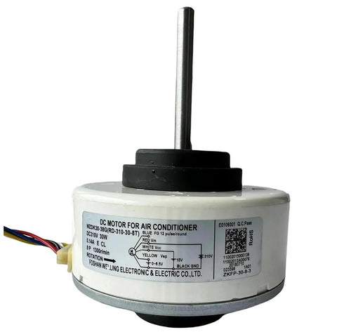 DC Brushless Fan Motor For Inverter Air Conditioners 30W Capacity 8T RD310308T Style High Efficiency Air Conditioning Motor Replacement Part
