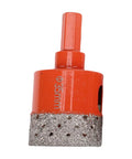Solid 8 Piece Hole Saw Kit With Porous Vacuum Brazed Design For Tile Ceramic Glass Granite Marble Drilling Sizes 6 To 35mm Plus 2 Inch Chamfer Bit Tool, 35mm hole saw