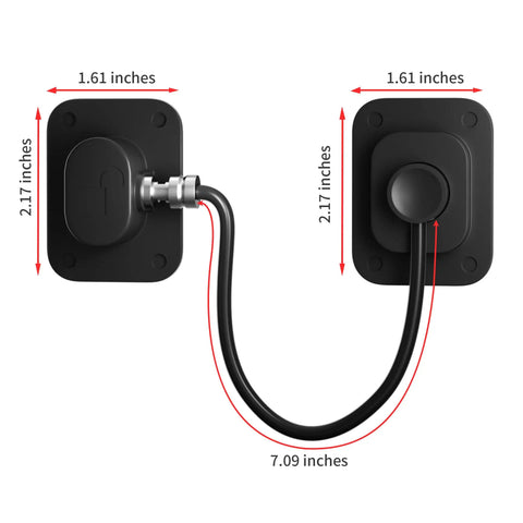 Two Pack Magnetic Cabinet Lock With Panda Key For Childproof Fridge And Cabinets, Easy No Drill Installation, strong durable lock