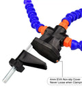No Sweat Hella Solid Third Hand Soldering Helper with flexible blue arms and sturdy clamp for electronics repair.