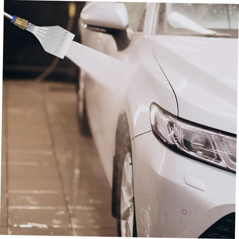 Supvox Industrial Aluminum Blow Dryer Nozzle With Precision Airflow Concentrator Attachment spraying water on a car