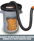 Universal Fit Leaf Collection System for Leaf Blowers and Vacuums, 5-Inch Tube, Mesh Hood for No-Touch Leaf Dump, Big Capacity