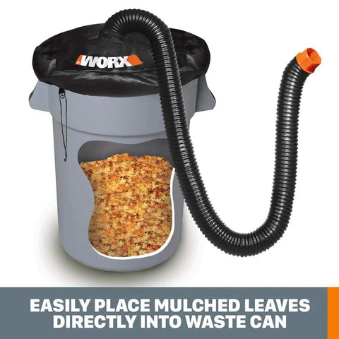 Universal Fit Leaf Collection System for Leaf Blowers and Vacuums, 5-Inch Tube, Mesh Hood for No-Touch Leaf Dump, Big Capacity
