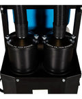 HD2 Two Motor HEPA Dust Collector With Reverse Air Jet Pulse Filter Cleaning System And Hella Powerful Dual Motors For Crushing Sawdust In Your Favorite Workshop Or Weekend Garage Built Solid As Nails In The Usa showing dual HEPA filters and hoses.