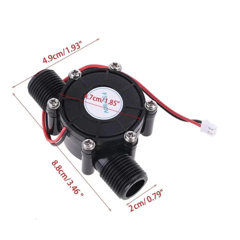 Water Flow Generator For DIY Power Conversion 12V To 80V 10W Mini Hydroelectric Turbine Kit with dimensions and connectors