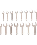 20-Piece Metric Service Wrench Set With Short-Handled Open-End Wrenches, 15-Degree Angled Heads, 19 To 38 Mm, Heavy-Duty USA-Made Tool Kit