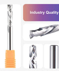 Router bit set, SpeTool carbide compression bits with 1/4 in shank and 1/4 in cutting diameter for wood CNC carving