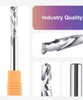 Compression Router Bits Set Five Pieces With One Quarter Inch Shank And One Quarter Inch Cutting Diameter Carbide Up Down CNC