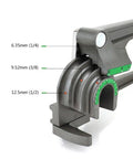 Heavy Duty Manual Tubing Bender Knocks Out Smooth 180 Degree Bends On Copper Coils And Brake Lines with measurement markers