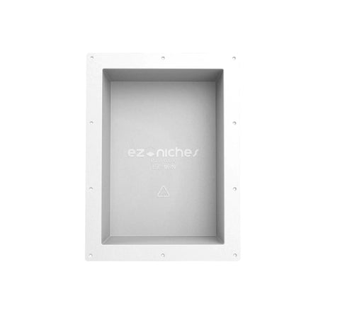 Front view of Ready To Tile Shower Niche Preformed Recess For Bathroom 11 By 16 Inches Waterproof Shelf For Shampoo And Soap