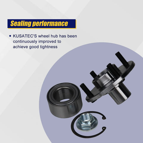 Front Wheel Bearing And Hub Assembly For Ford Focus 2000 To 2011 Replacement 518510 Front Position 4 Lug Bolts Durable Steel Construction