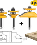 1/2 Inch Shank Router Bit Set For Cabinet Doors Featuring Round Over Ogee Raised Panel Rail And Stile Bits For Woodworking