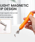 Video Doorbell Screwdriver Kit T6 T15 Torx Dual End Tool with orange handle and magnetic tip holding screws