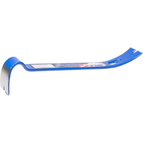 15 Inch Pry Bar With Shepherds Crook Head Nail Puller For Molding Removal And Scraping Flat Pry Bar Made In USA Heavy Duty Steel