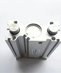 Built Tough Double Acting Pneumatic Air Cylinder Compact MGQM Bearing Design Smooth 500mm Stroke With 50mm Bore top view showing aluminum construction.