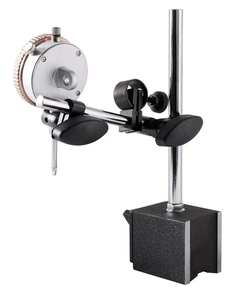 0-1 Inch Dial Indicator Built To Last With Magnetic Base Kit, 60 Kg Capacity, 0.001 Inch Resolution, AGD 2 Style, Lug Back With 1/4 Inch Hole, Rotational Bezel With Clamp For Easy Zero, Magnetic Base On/Off, Packed In Plastic Box