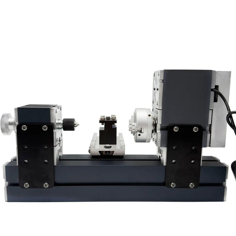EssSthmy Height Enhanced Mini Lathe Machine 50mm Center Height showing detailed components and precision design for DIY projects.